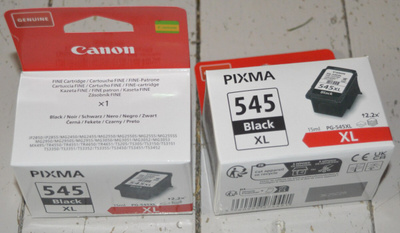 Canon PG-545XL (musta) mustepatruunoita