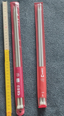 35 cm pitkät NEULEPUIKOT 7 mm tai 8 mm