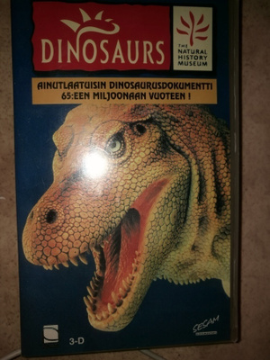 VHS videokasetti Dinosaurus -leffa, 1 kpl Natural Museon oik