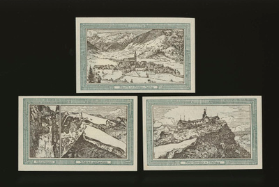 Itävalta Notgeld 10, 20, 50 Heller, Rauris 1920