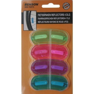 Benson Polkupyörän Heijastimet, 4kpl, eri värisiä *UUSI*