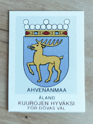 Kuurojen hyväksi - Ahvenanmaa kirjeensulkija / tarra **