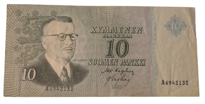 10 Markkaa 1963 ilman Litt A6942132