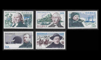 Ruotsi 810-4 ** Tutkimusmatkailijoita (1973)