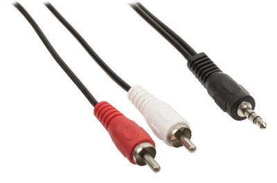 Valueline 3.5mm uros - 2xRCA uros äänikaapeli, 1.5m *UUSI*