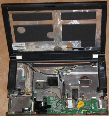Lenovo ThinkPad L420, rikki, raato