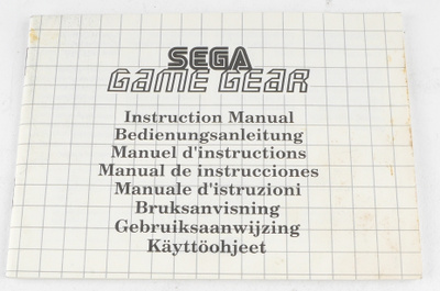 Sega Game Gear Console (Manual)