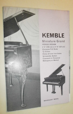 Vanha pianoesite, Kemble Pianos London