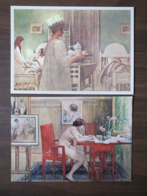 Carl Larsson: kaksi taidepostikorttia
