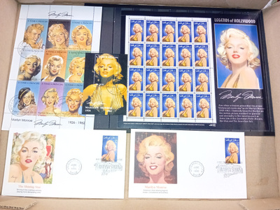 Marilyn Monroe postimerkki kokoelma ( SIS POSTIKULU  )