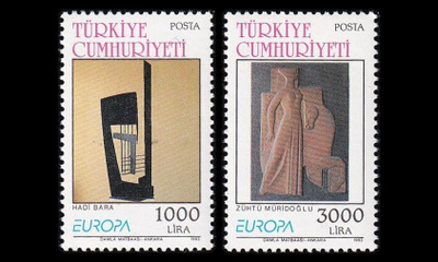 Turkki 2984-5 ** Europa nykytaide (1993)