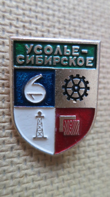 CCCP: vintage kaupunkipinssi  - Usole Sibirskoe (Siperia)