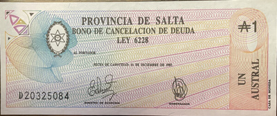 Argentina Provincia De Salta 1987