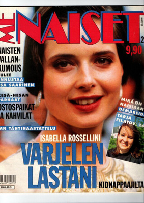 Me Naiset n:o 25 1990 Isabella. Esa. Helsinki. Johanna.