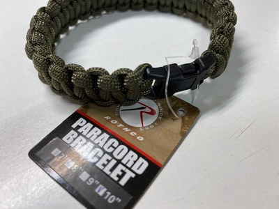 Paracord ranneke olive 10"
