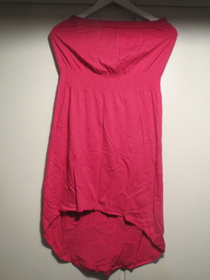 Olkaimeton tummanpinkki mekko, 40/42