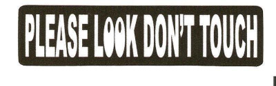 Please Look Don't Touch - Uusi prätkätarra