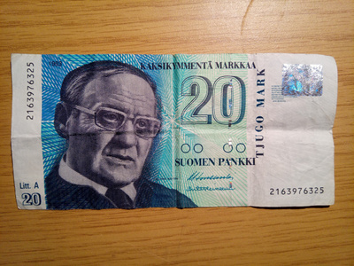 20 Markkaa Litt. A 1993