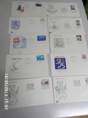 10  kp FDC    Kuopria     kulkemattomat   leimatut kuoret.