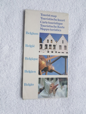 Belgium Tourist map kartta 1988