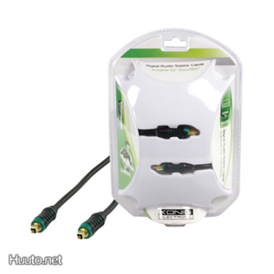 König Microsoft Xbox 360 Toslink johto, 1.8m, musta *UUSI*