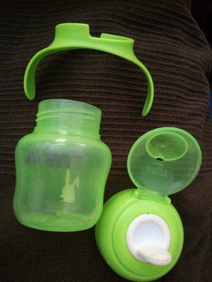 Avent tuttipullo neon vihreä 1 v lapselle