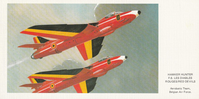 LENTOKONEKORTTI - HAWKER HUNTER F.6. LES DIABLES