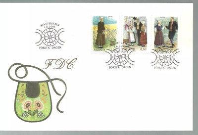 ÅLAND EPK FDC 4/1993: Kansallispuvut sarja