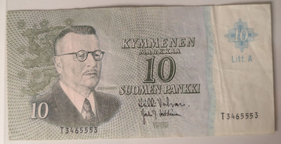10 Markkaa 1963 Litt. A T3465553
