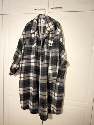 Pitkä ruudullinen takki 2xl-3xl