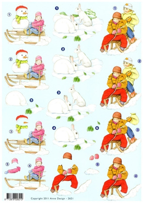 3D KUVA "°LAPSIA KELKKAMÄESSÄ...& JÄNIKSIÄ"°