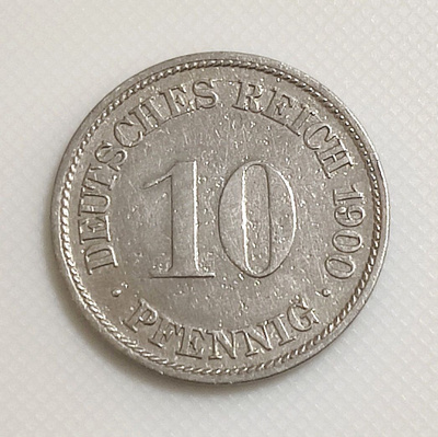 Saksa 10 Pfennig 1900F