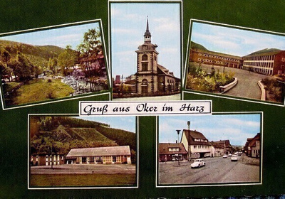 Oker im Harz Postikortti 5 näkymää