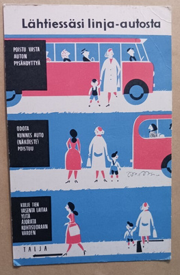 Lähtiessäsi linja-autosta (Taljan valistuskortti), p. 1981