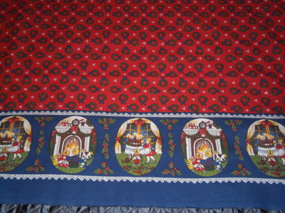 Pöytäliina / kangas - 140 x 260 cm - Joulukuosi