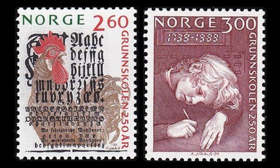 Norja 1021-2 ** Peruskoulu 250v (1989)