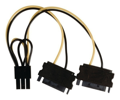 Valueline Virtakaapeli 15-pin 2xSATA - 6-pin PCI Express UUS