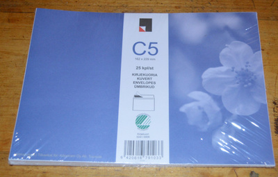 25kpl C5 kirjekuoria