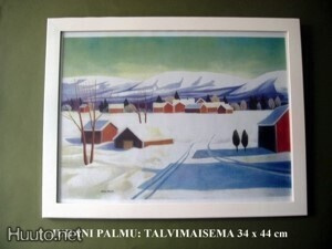 Juhani Palmu  Talvimaisema - painokuva