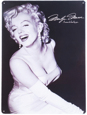 METALLIKYLTTI MARILYN MONROE  30 X 40CM	(45 031)	(met-220)