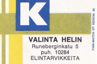K - Valinta Helin, Runeberginkatu 5   7/13