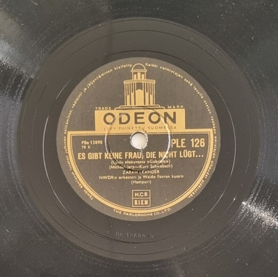 Savikiekko 1950 - Zarah Leander - Odeon PLE 126
