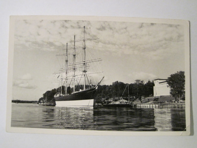 VANHA Postikortti Laiva Pommern 1950-luku