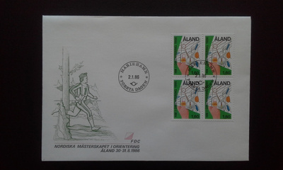 FDC Åland nelilö Suunistuksen PM-kilpailut 2.1.1986 LaPe 15