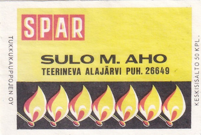 Teerineva - Alajärvi, Sulo M. Aho  , SPAR  8/8