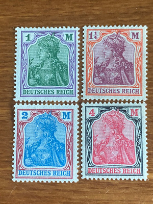 SAKSA REICH 1920 GERMANIA YLEISMERKIT** (markka arvot)