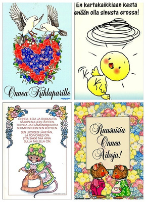 Marleena Ansio, 4 postikorttia, käyttämättömiä