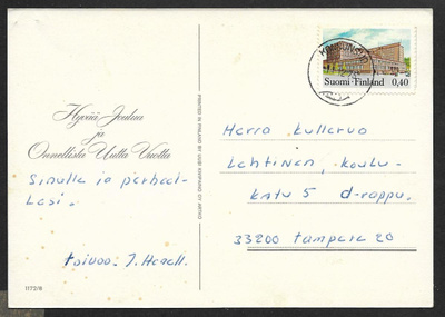 Postilähetys - Yl.m. 0,40 (LAPE 718) Konnunsuo 14.12.1973