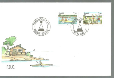 ÅLAND EPK FDC 3/1991: Pohjola, kesäloma sarja