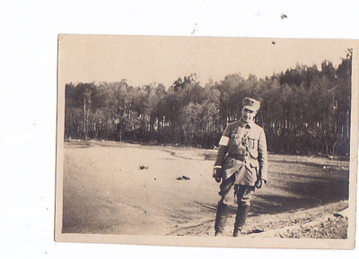 VANHA Valokuva Valkoinen Vapaussoturi 1918  6 x 9 cm